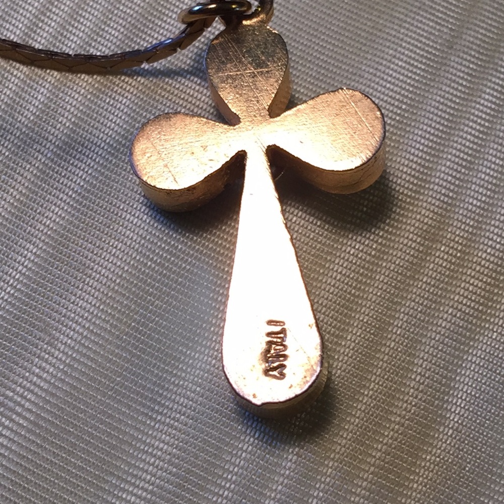Vintage micro mosaic cross necklace, Italy - Picture 5 of 6